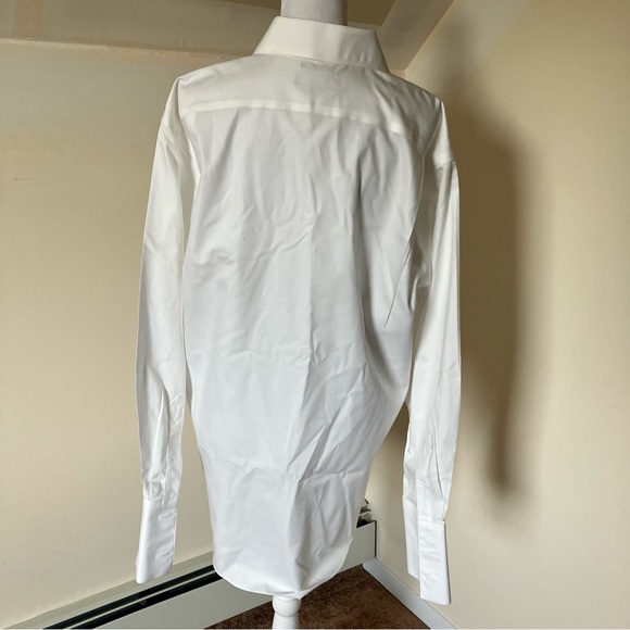 Men’s Neiman Marcus Plain White Classic Fit Button Down Dress Shirt size 32/33 - Picture 3 of 4